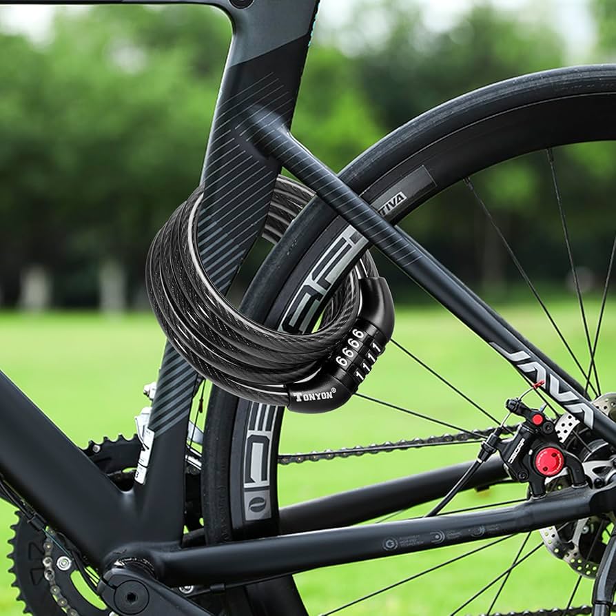 loca♡ Aquzhou Bike Lock Cable, Bike Accessories Bicycle Lock, Bike